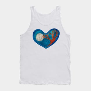 Moon with Tree Heart Tank Top